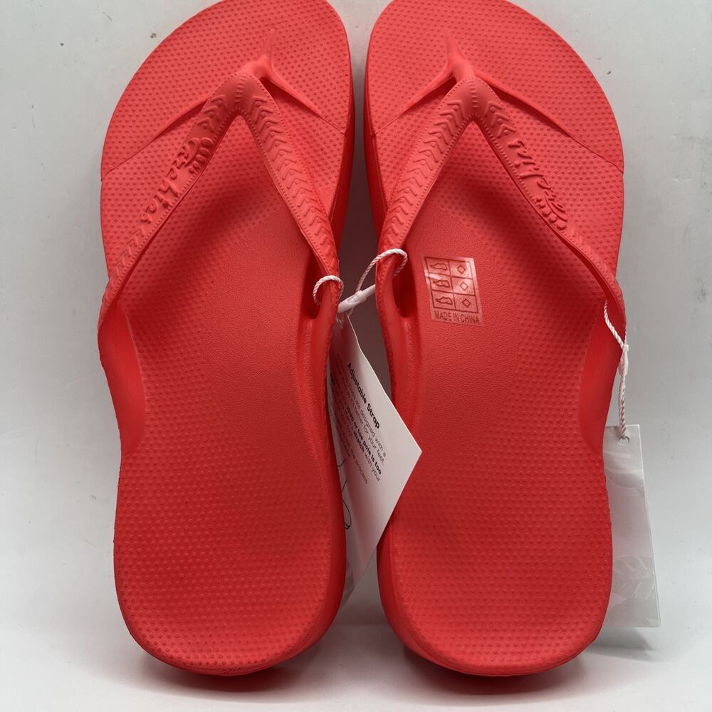 Archies Arch Support Thong Flip Flops Coral Pink Red Women’s Sz US 6 READ DESCRI